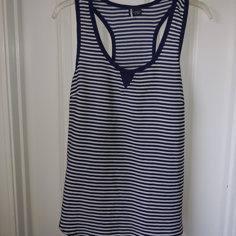 Sparkle & Fade Striped Tank